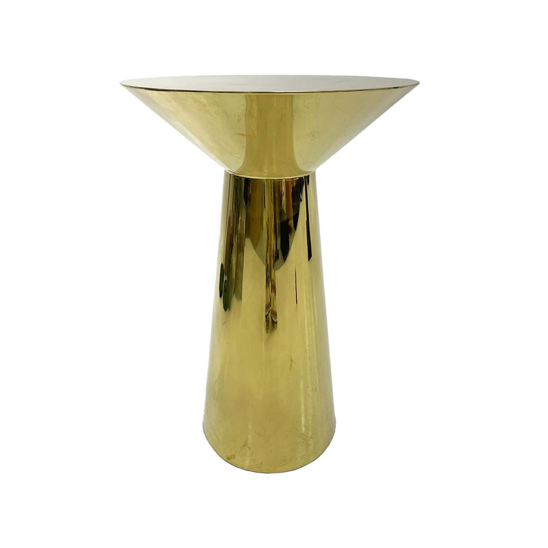F-HT126-CG  Melbourne high table in champagne gold plated finish 