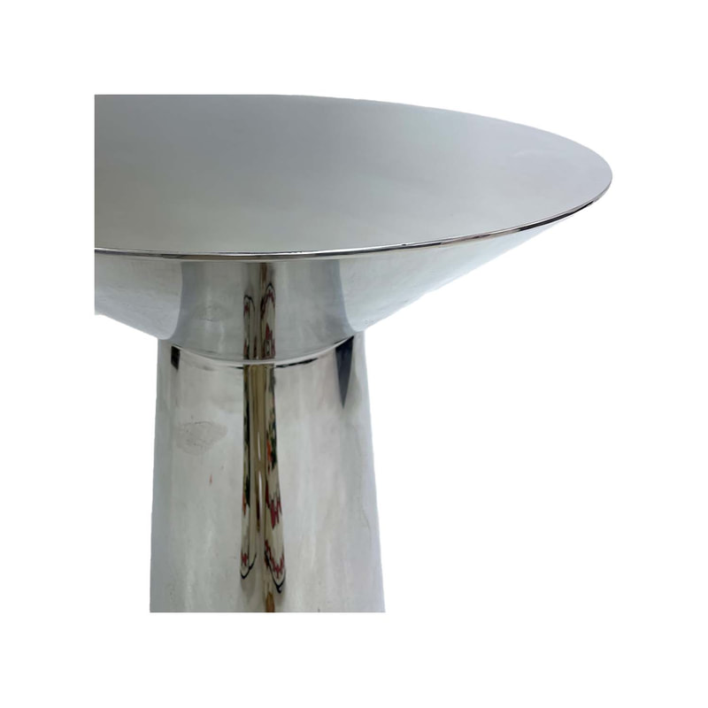F-HT126-SI Melbourne high table in silver plated finish 