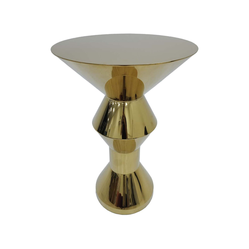 F-HT127-CG Soho high table in champagne gold plated finish 