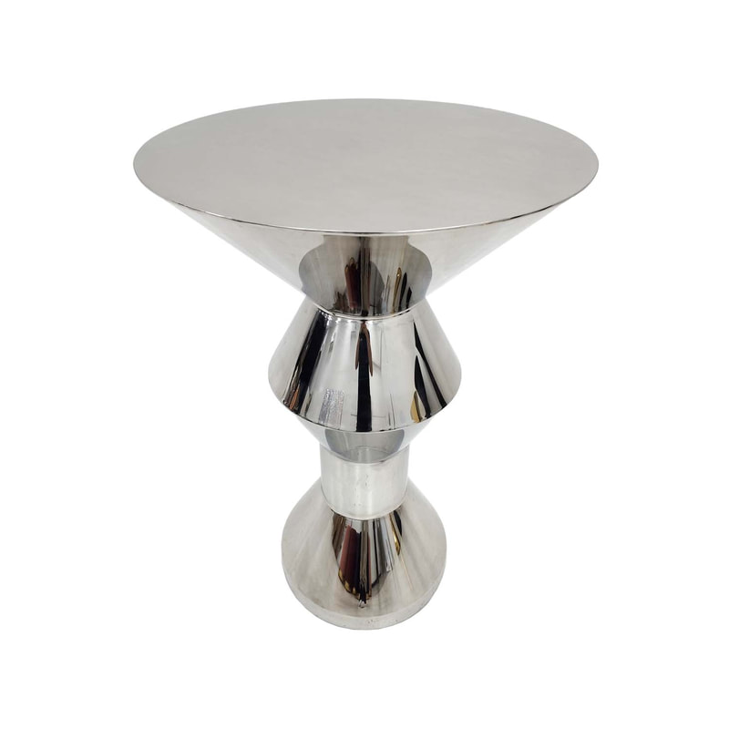 F-HT127-SI Soho high table in silver plated finish 