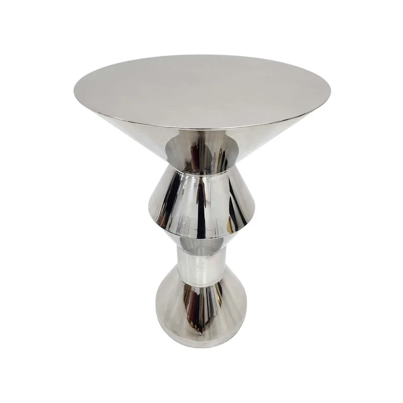 F-HT127-SI Soho high table in silver plated finish 