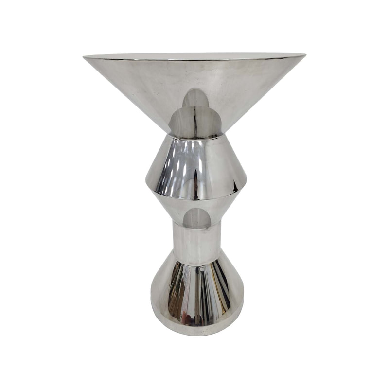 F-HT127-SI Soho high table in silver plated finish 