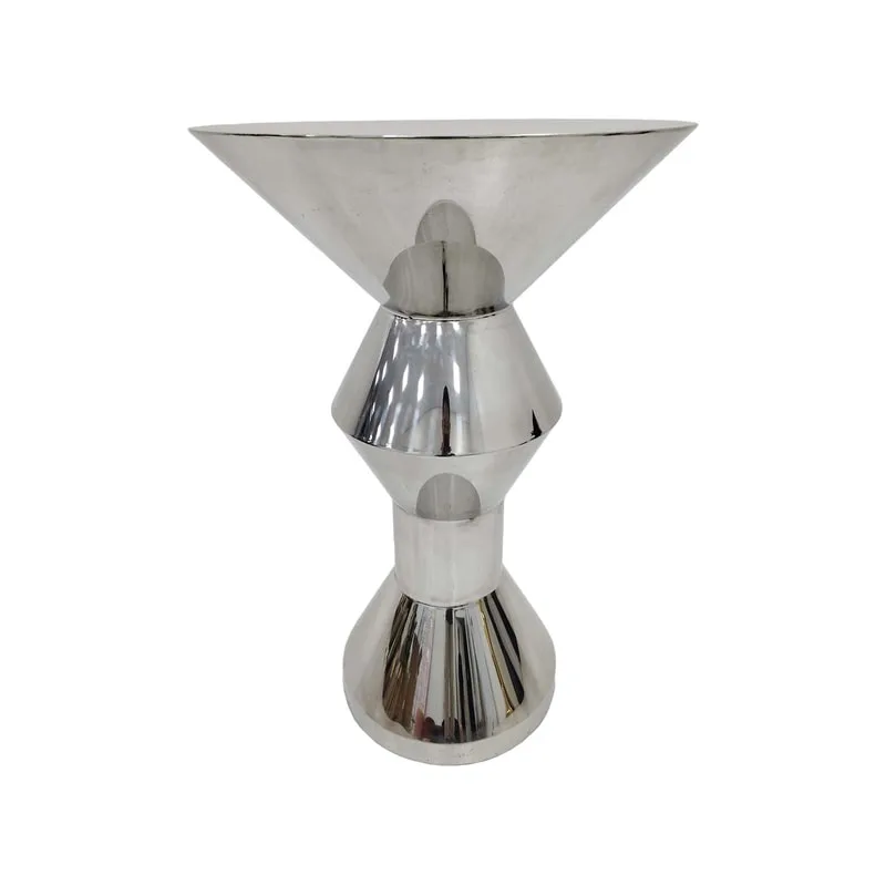 F-HT127-SI Soho high table in silver plated finish 