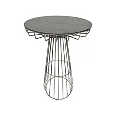Fabian High Table - Silver ​ F-HT128-SI