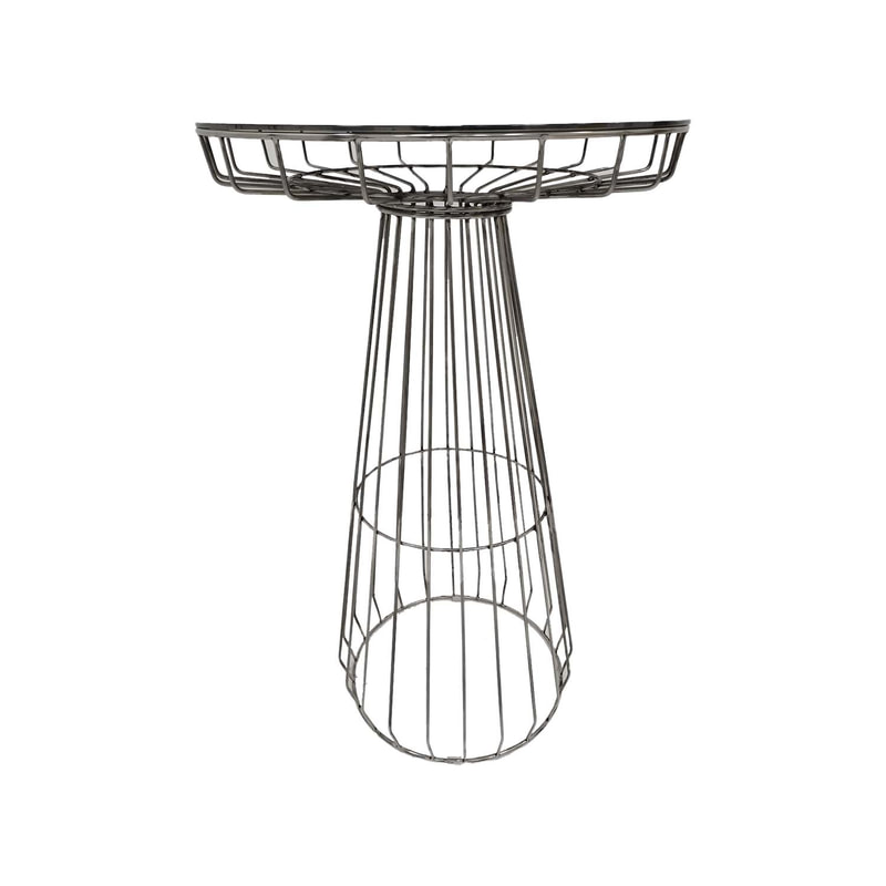 F-HT128-SI Fabian high table with silver plated wire frame