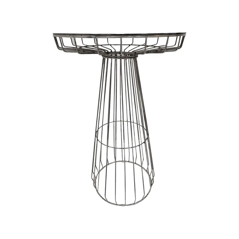 F-HT128-SI Fabian high table with silver plated wire frame