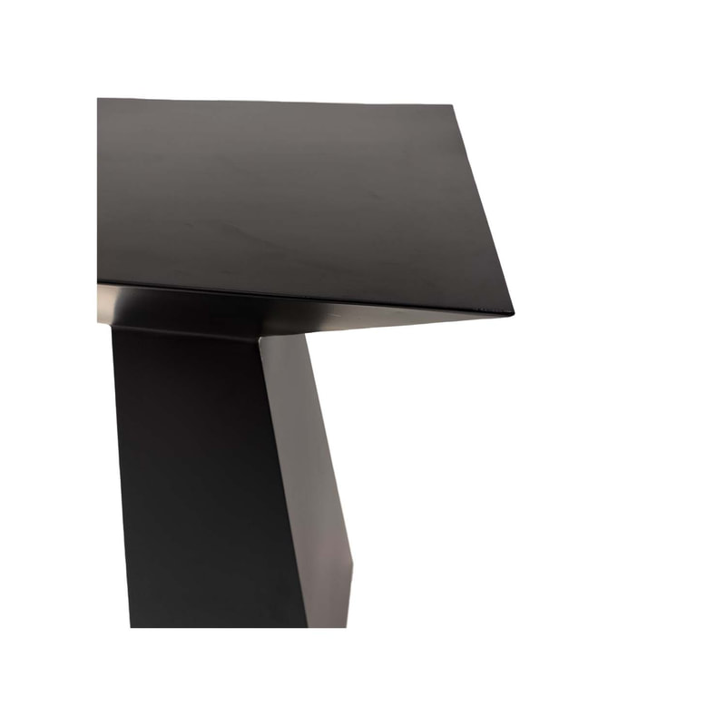 F-HT129-BL Vida high table in black powder coated metal