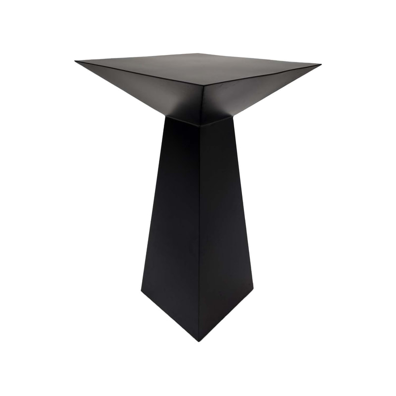 F-HT129-BL Vida high table in black powder coated metal