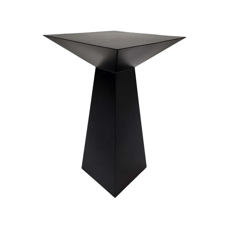 F-HT129-BL Vida high table in black powder coated metal