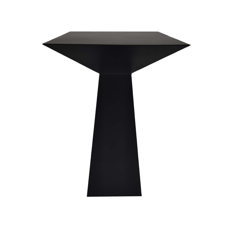 F-HT129-BL Vida high table in black powder coated metal