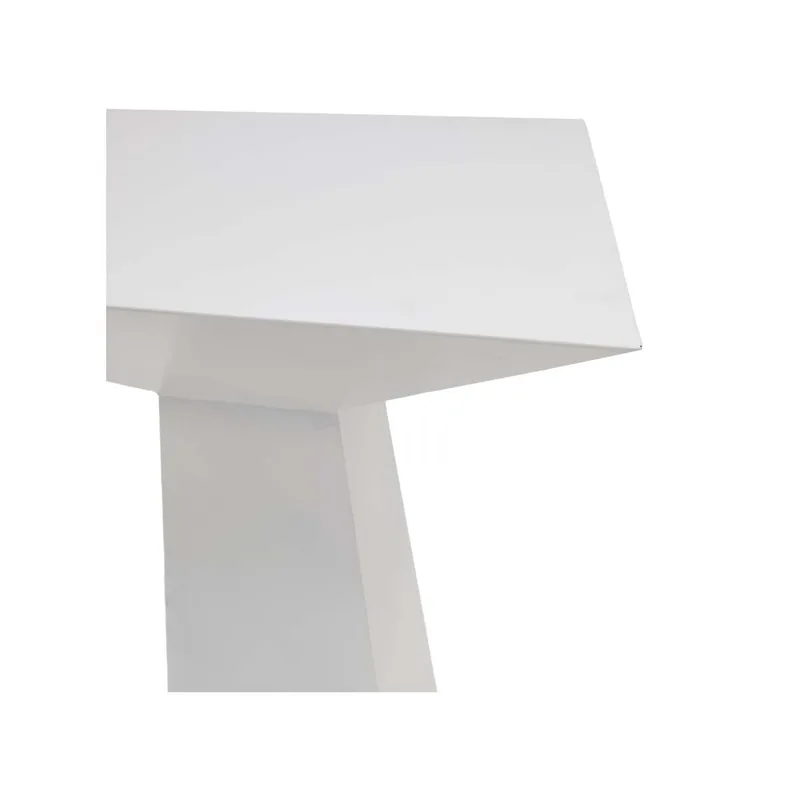 F-HT129-WH Vida high table in white powder coated metal