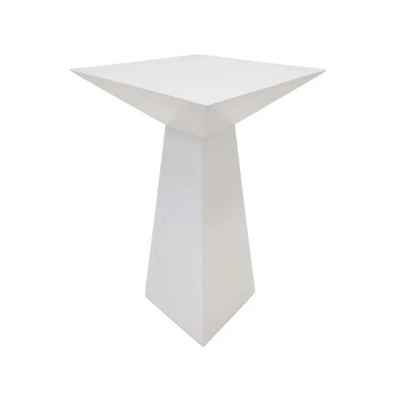 F-HT129-WH Vida high table in white powder coated metal
