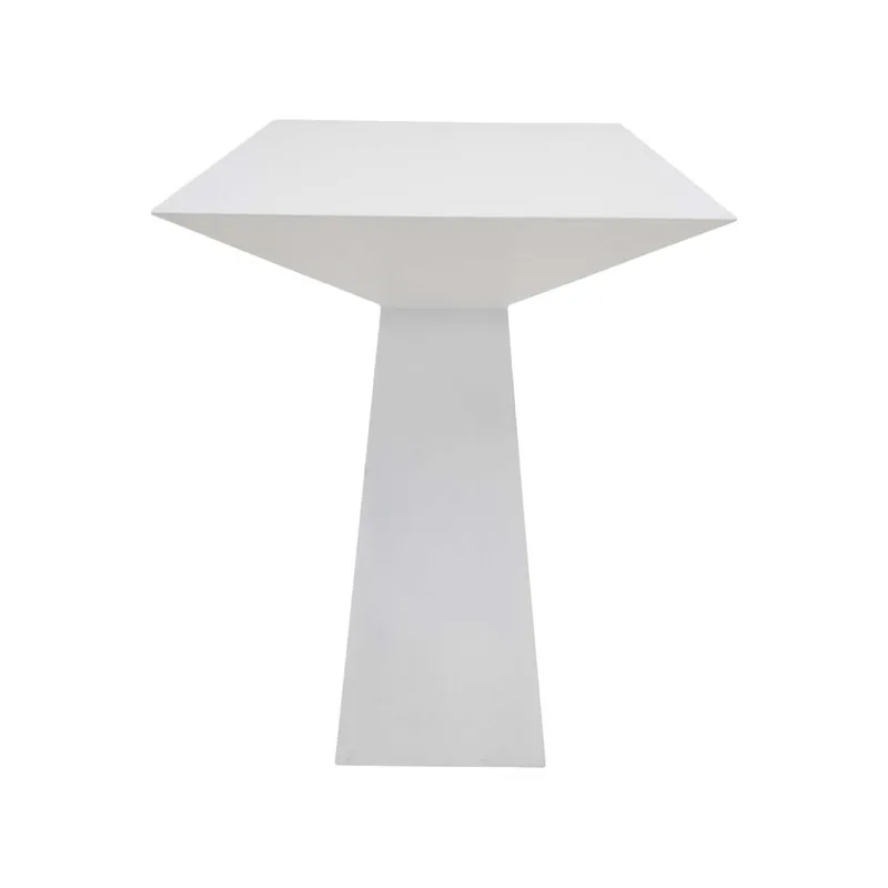F-HT129-WH Vida high table in white powder coated metal