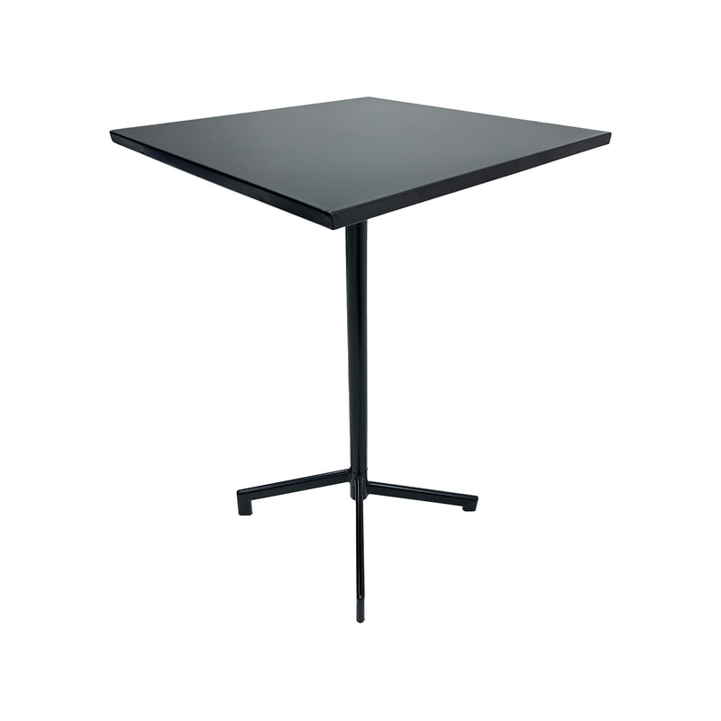 F-HT147-BL Austin high table in black powder coated finish with folding top