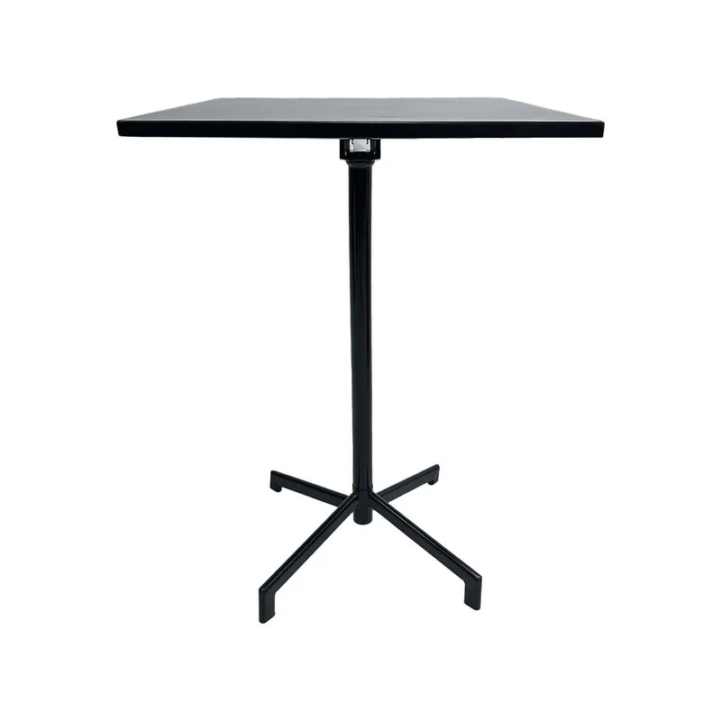 F-HT147-BL Austin high table in black powder coated finish with folding top