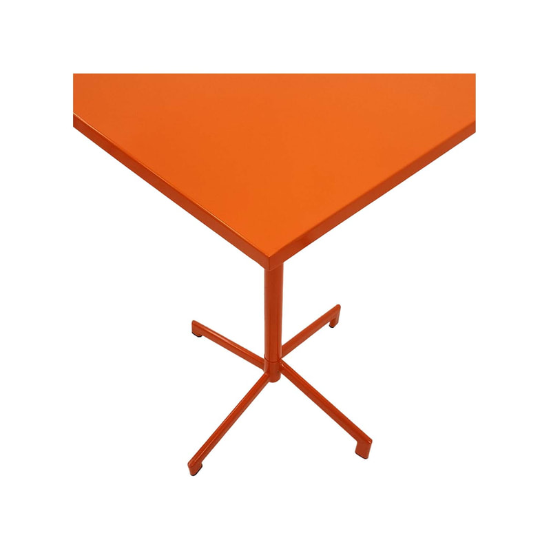 F-HT147-OR Austin high table in orange powder coated finish with folding top
