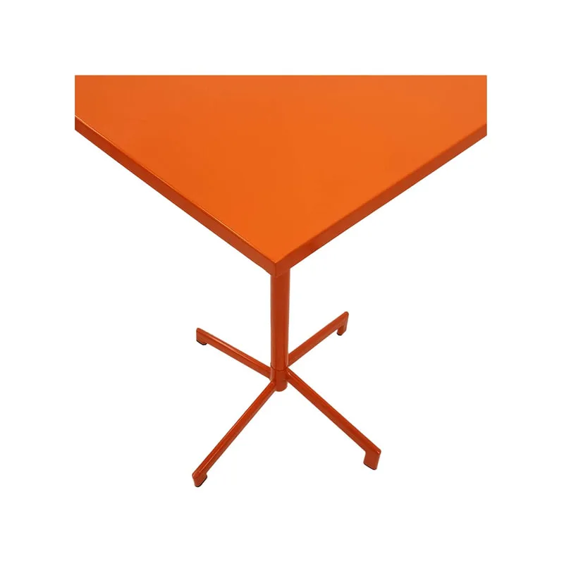 F-HT147-OR Austin high table in orange powder coated finish with folding top