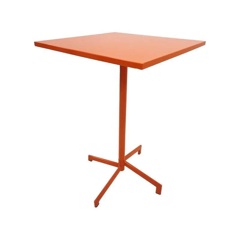 F-HT147-OR Austin high table in orange powder coated finish with folding top