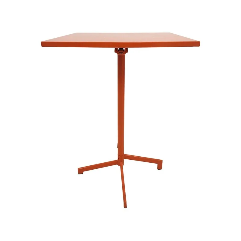 F-HT147-OR Austin high table in orange powder coated finish with folding top