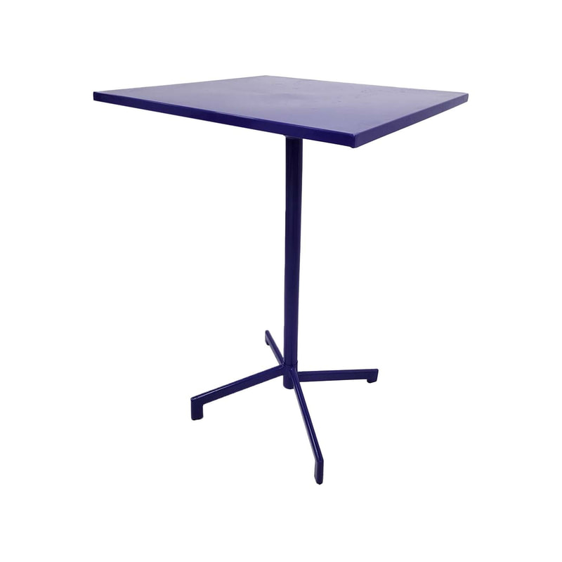 F-HT147-PR Austin high table in purple powder coated finish with folding top