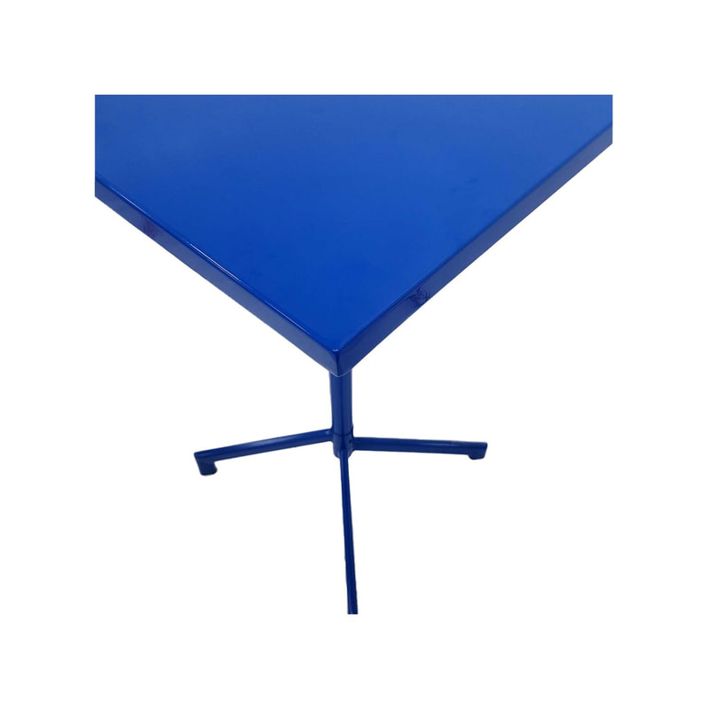 F-HT147-RB Austin high table in royal blue powder coated finish with folding top
