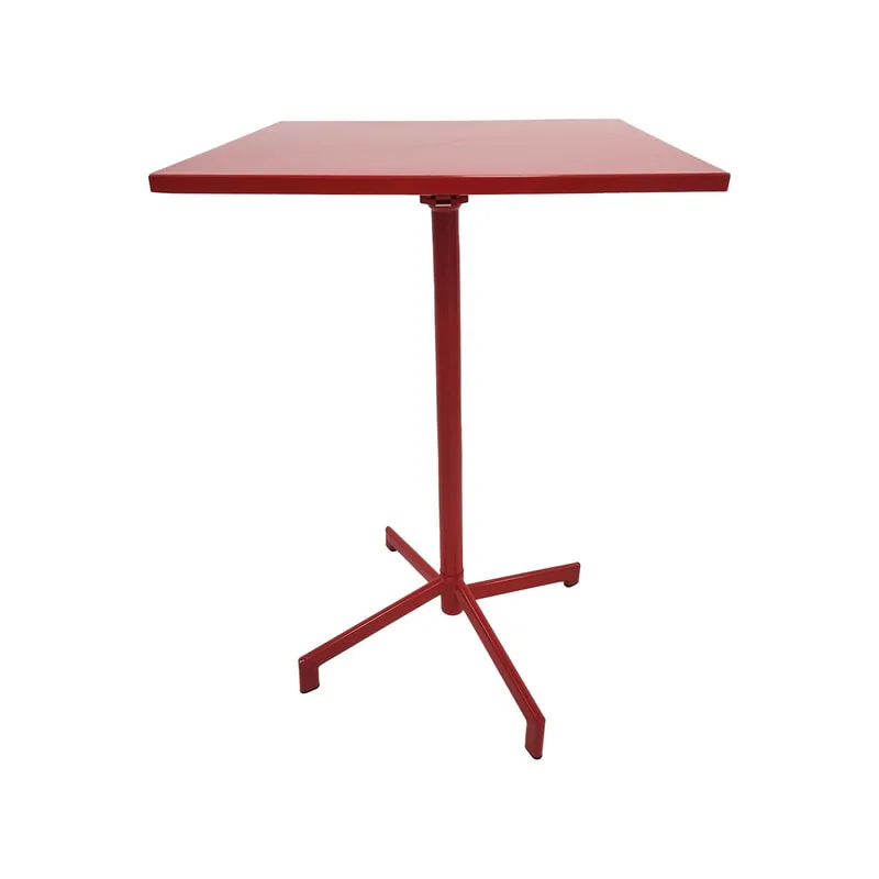  F-HT147-RE Austin high table in red powder coated finish with folding top