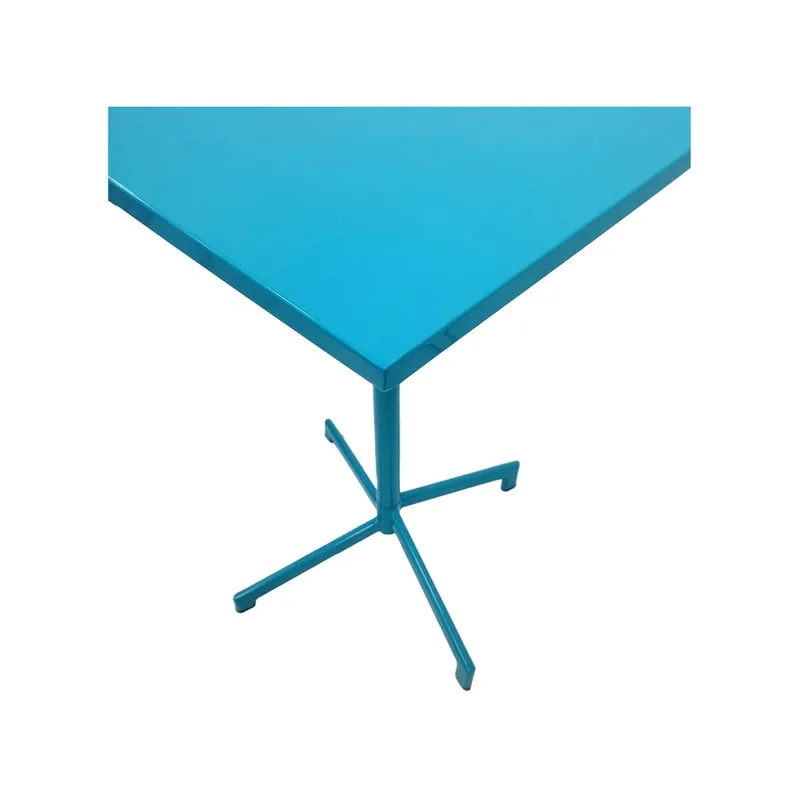 F-HT147-TQ Austin high table in turquoise powder coated finish with folding top