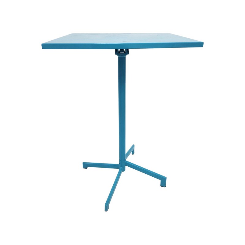 F-HT147-TQ Austin high table in turquoise powder coated finish with folding top