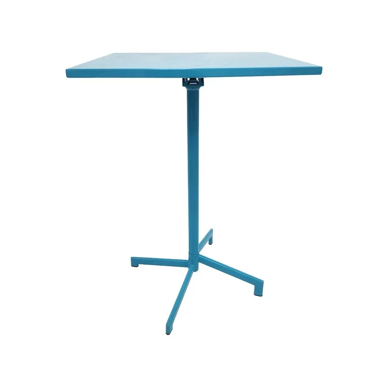 F-HT147-TQ Austin high table in turquoise powder coated finish with folding top