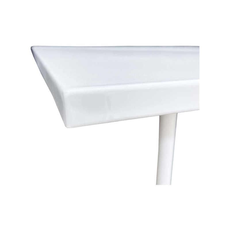 F-HT147-WH Austin high table in white powder coated finish with folding top