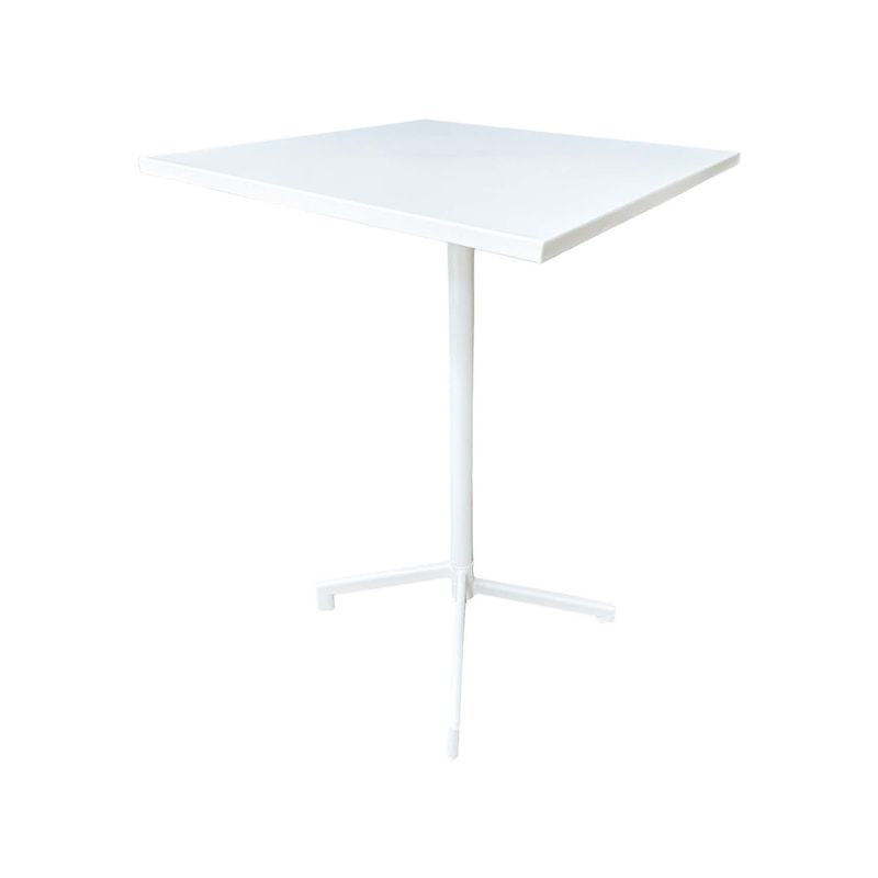 F-HT147-WH Austin high table in white powder coated finish with folding top