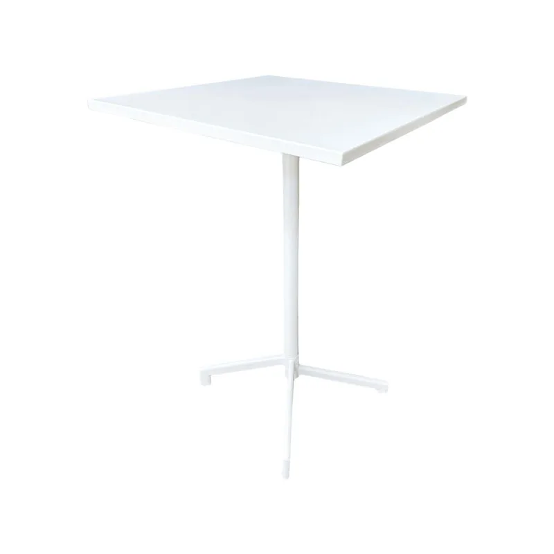 F-HT147-WH Austin high table in white powder coated finish with folding top