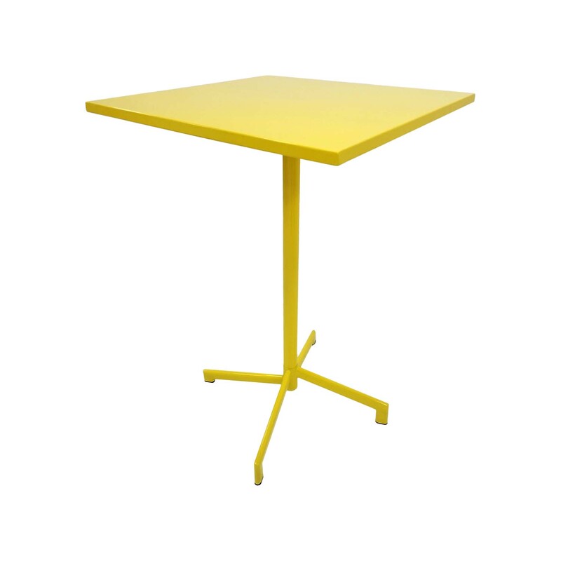 F-HT147-YL Austin high table in yellow powder coated finish with folding top
