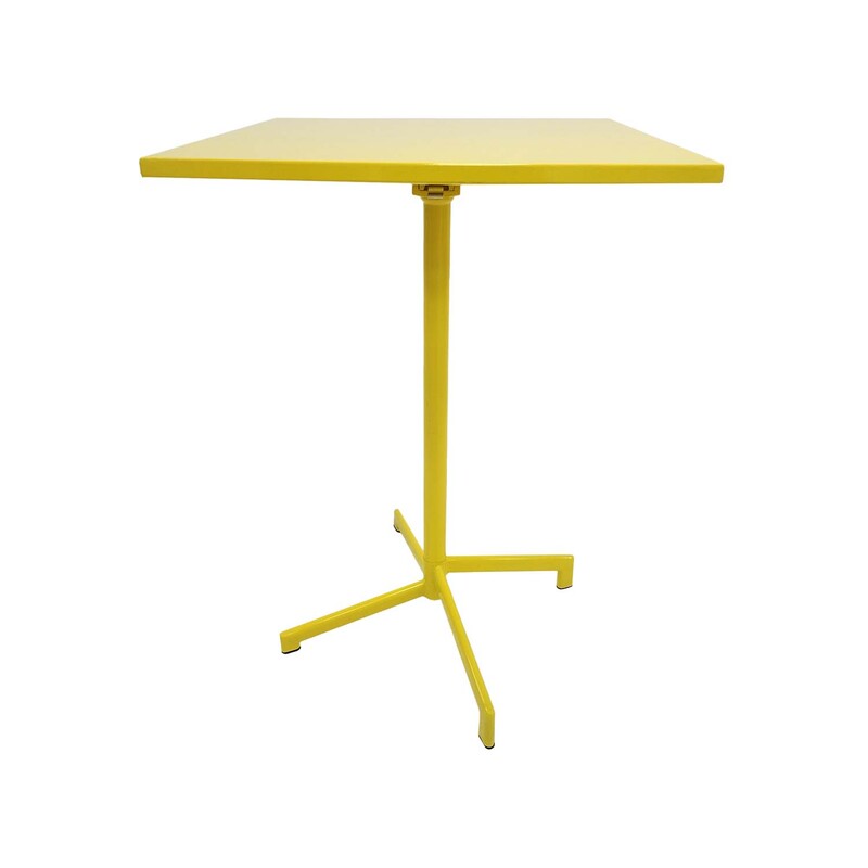 F-HT147-YL Austin high table in yellow powder coated finish with folding top