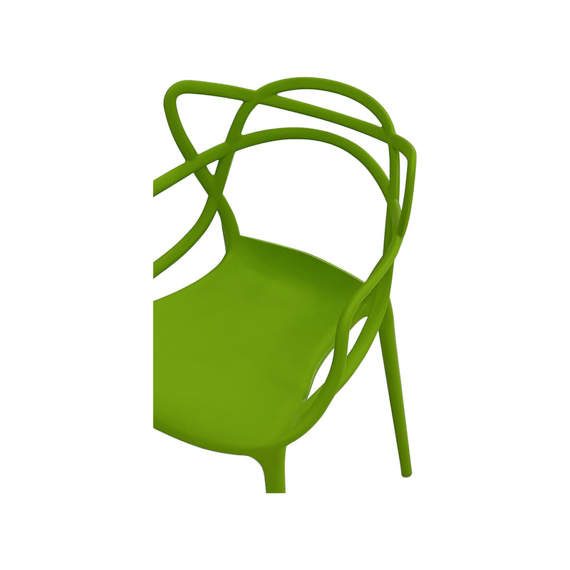 F-KC107-GR Billy kids chair in green plastic