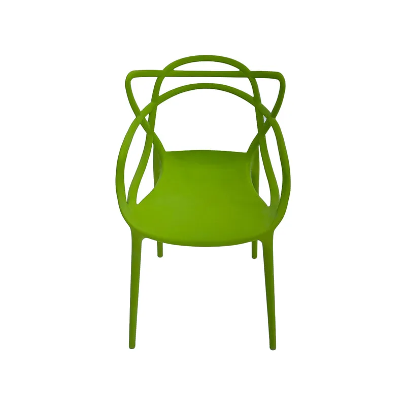F-KC107-GR Billy kids chair in green plastic