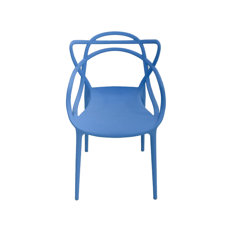 F-KC107-LB Billy kids chair in light blue plastic