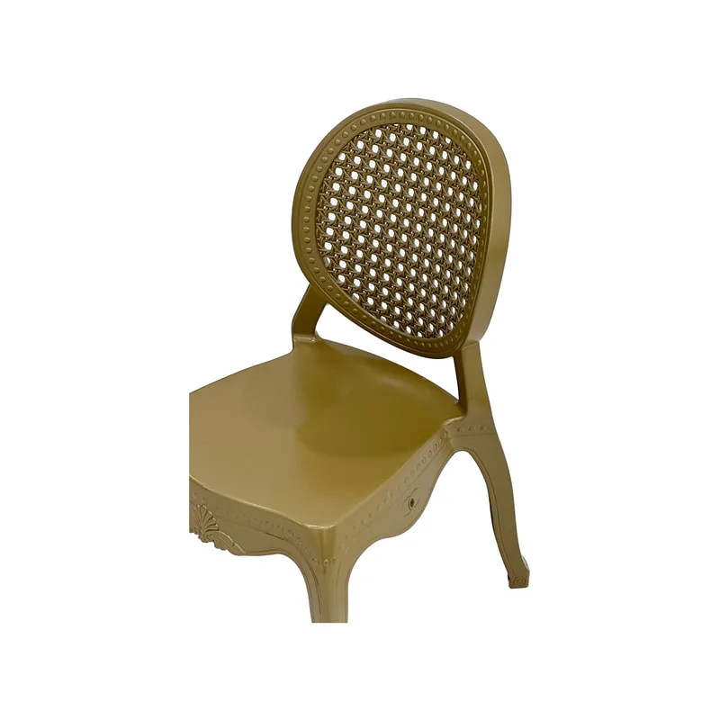 F-KC108-WH Sammy kids chair in champagne gold plastic