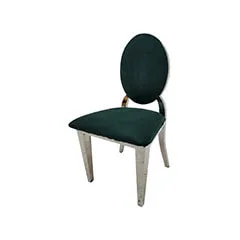 Silver Dior Barstool - Emerald Green F-BS132-EG