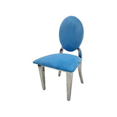 Silver Dior barstool - Light Blue F-BS132-LB