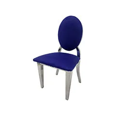 Silver Dior barstool in purple fabric F-BS132-PR