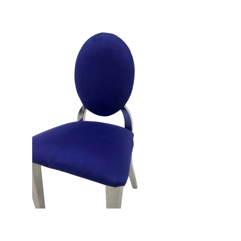F-KC132-PR Kids silver Dior chair in purple fabric with silver plated frame