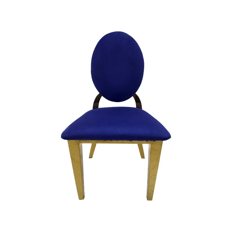 F-KC133-PR Kids gold Dior chair in purple fabric with gold plated frame