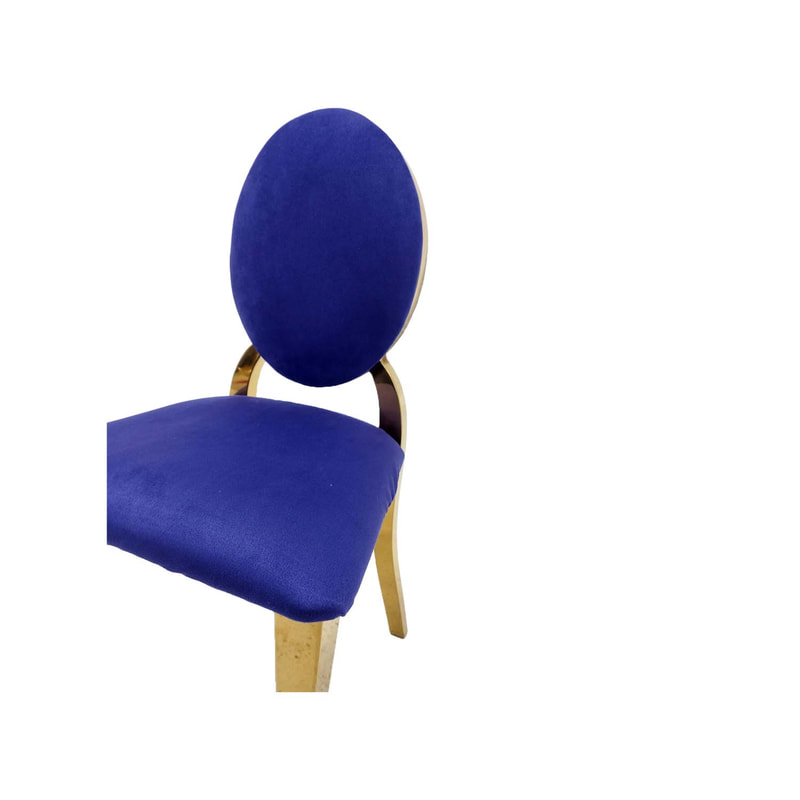 F-KC133-PR Kids gold Dior chair in purple fabric with gold plated frame