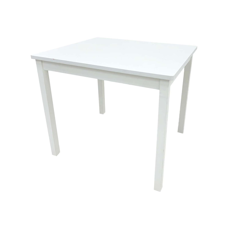 F-KT117-WH Zen kids table with white spray painted top and legs