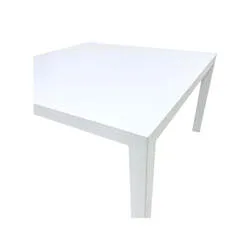 F-KT118-WH Emman kids table in metal with white spray painted top and legs