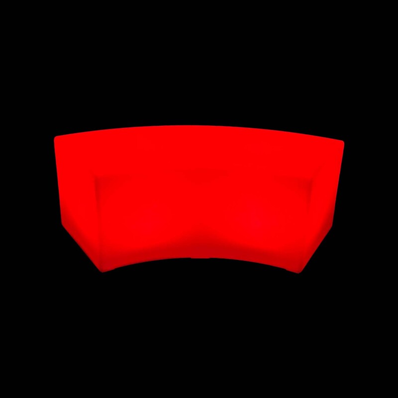 F-LD101-MC Luxe LED curved bench with remote control