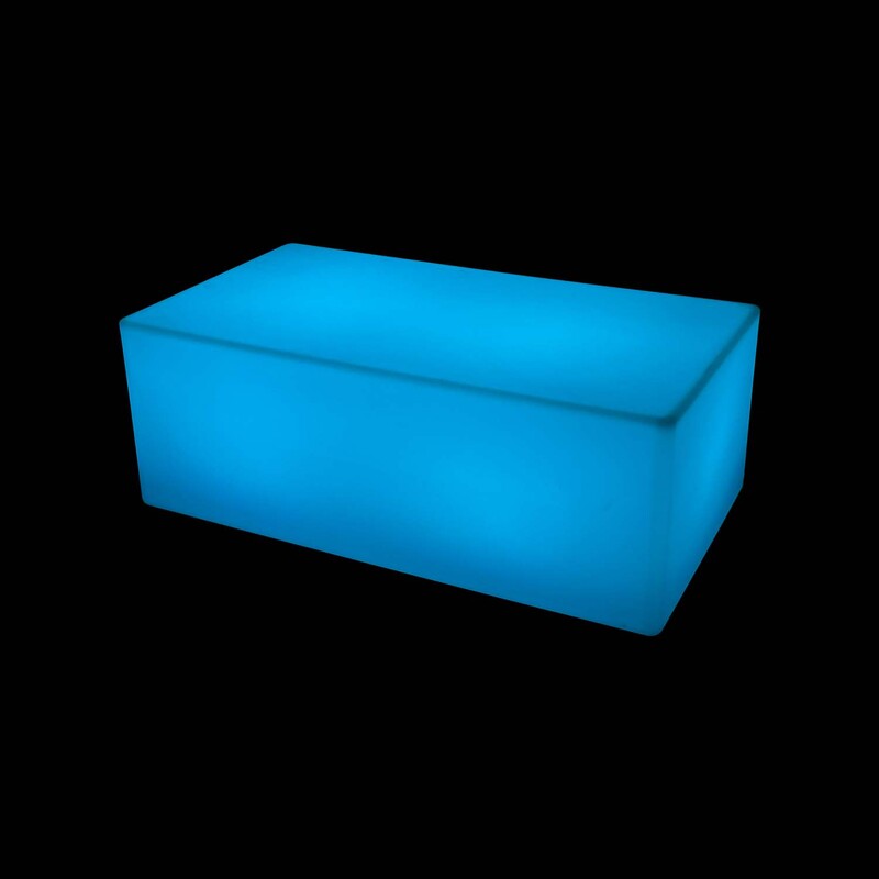 F-LD109-MC Luxe LED rectangular coffee table with remote control
