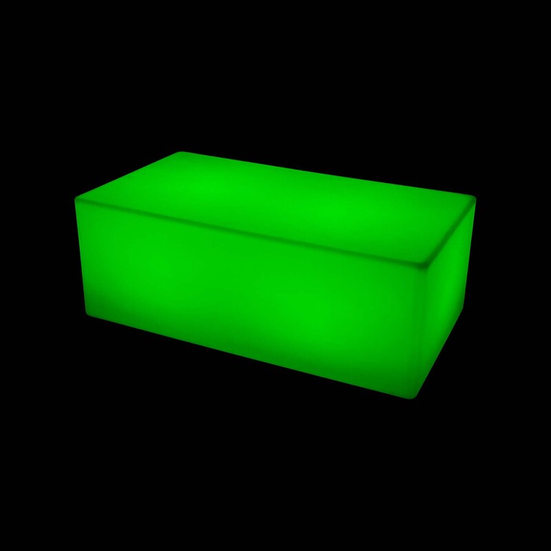F-LD109-MC Luxe LED rectangular coffee table with remote control