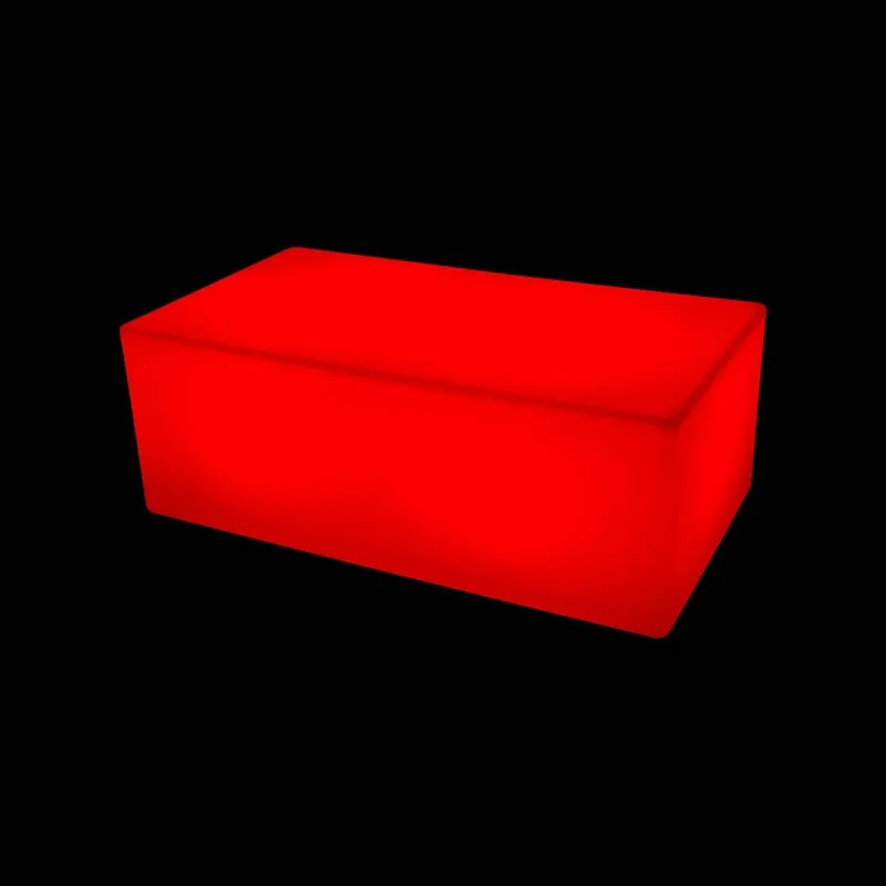 F-LD109-MC Luxe LED rectangular coffee table with remote control